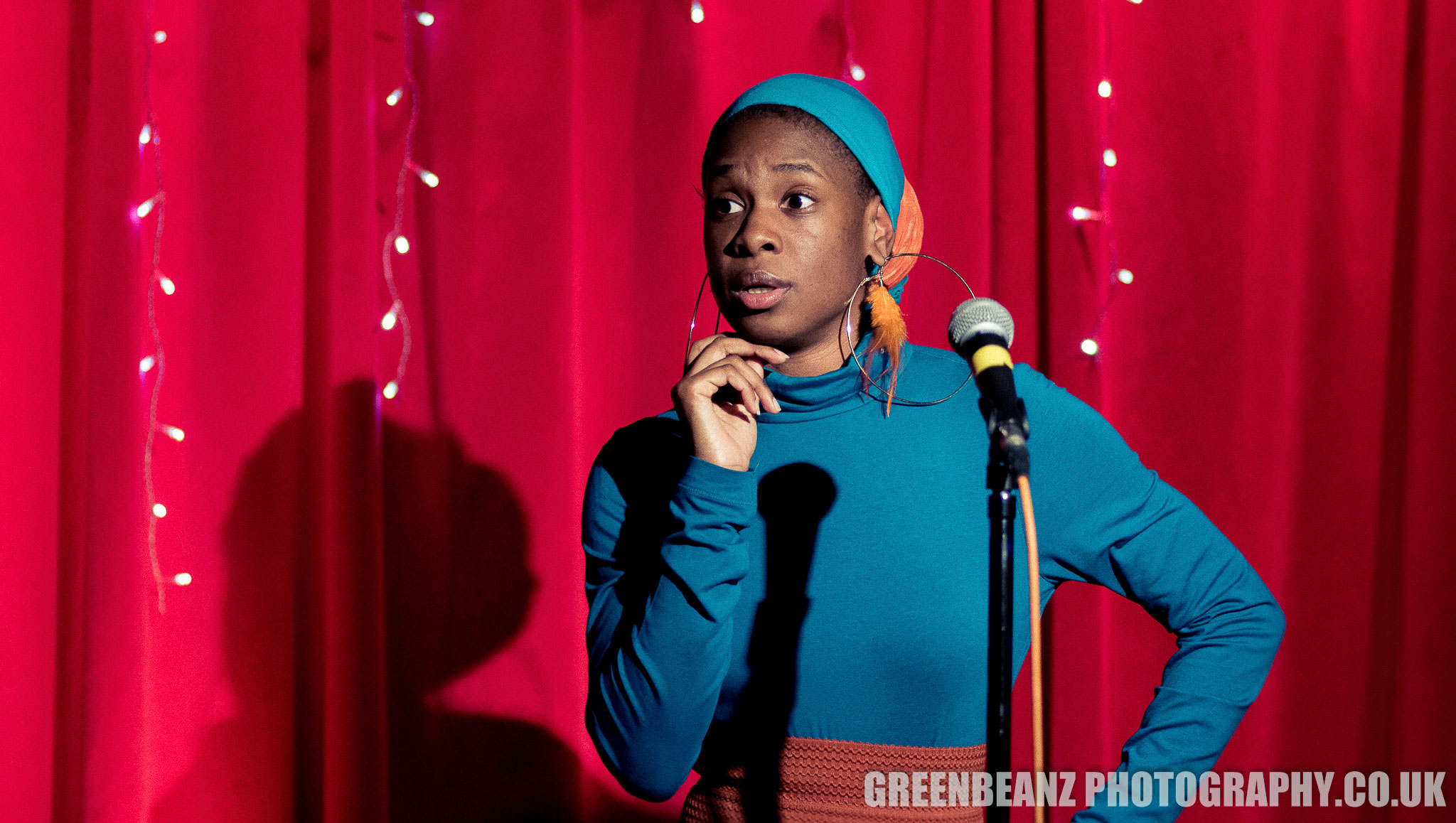 Spoken Word star Birdspeed on stage at the Barbican's B-Bar in Plymouth